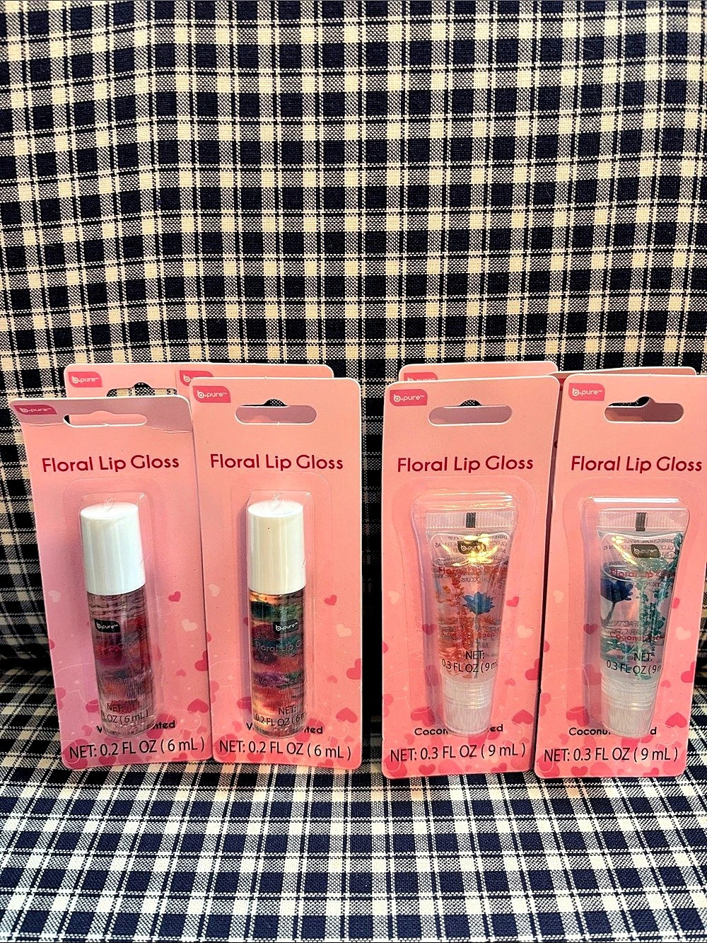 B pure Floral Lip Gloss coconut or vanilla NWT